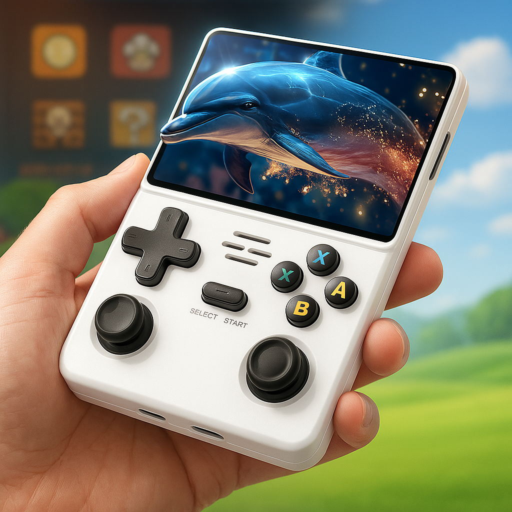 Retro Handheld Spielkonsole, tragbares Gaming Gerät