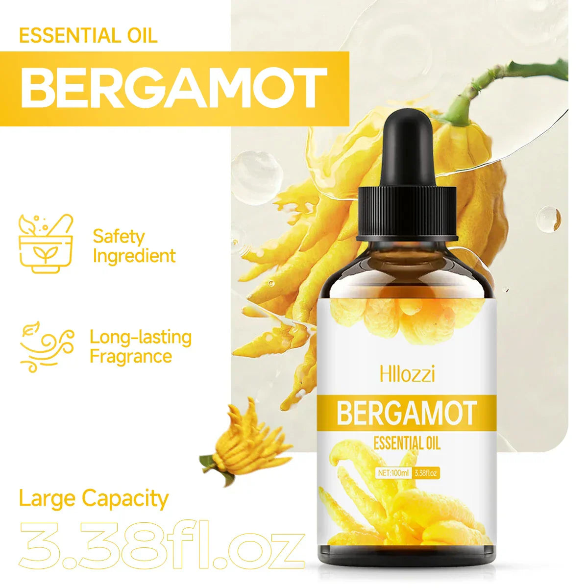 Kaufsy™ Bergamotte ätherisches Öl, Premium, Haarpflege, Haut & Diffuser