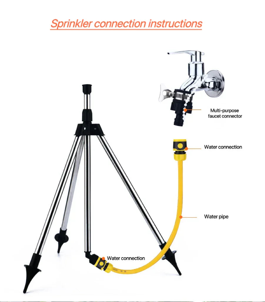 kaufsy | Automatischer 360-Grad-Garten-Rotationssprinkler