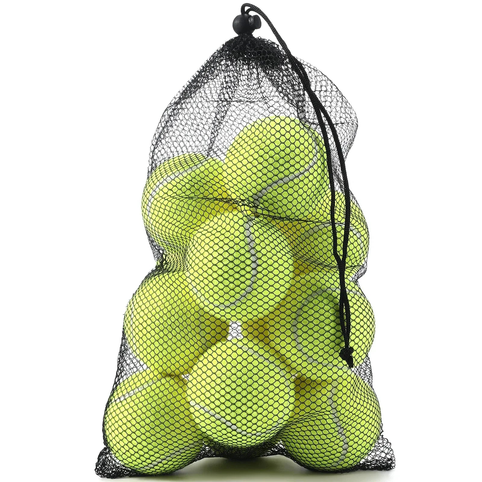 12er Tennisball-Set, hohe Elastizität, Übungsbälle mit Mesh Tasche
