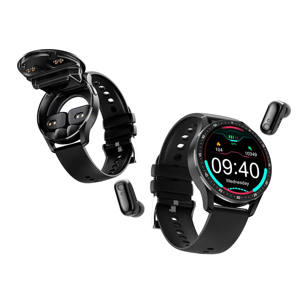 kaufsy | Zwei in Eins Smartwatch mit Bluetooth-Ohrhörern