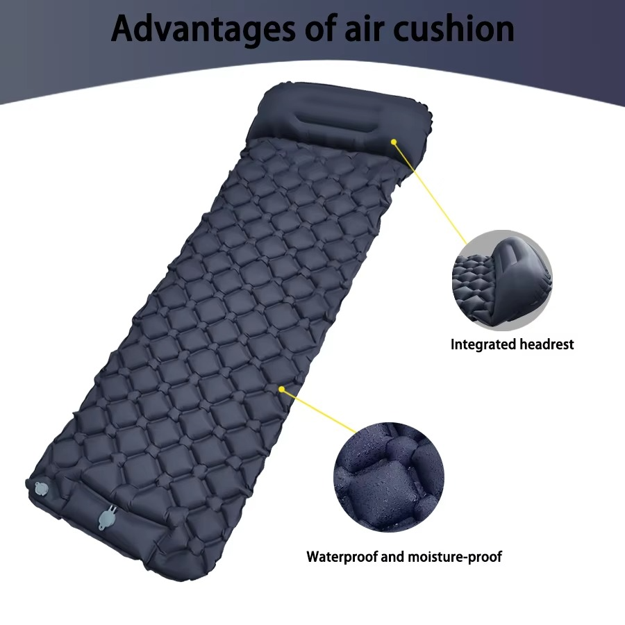 kaufsy | Ultra-Comfort Luftmatratze für Camping mit integriertem Kopfkissen und Pumpe