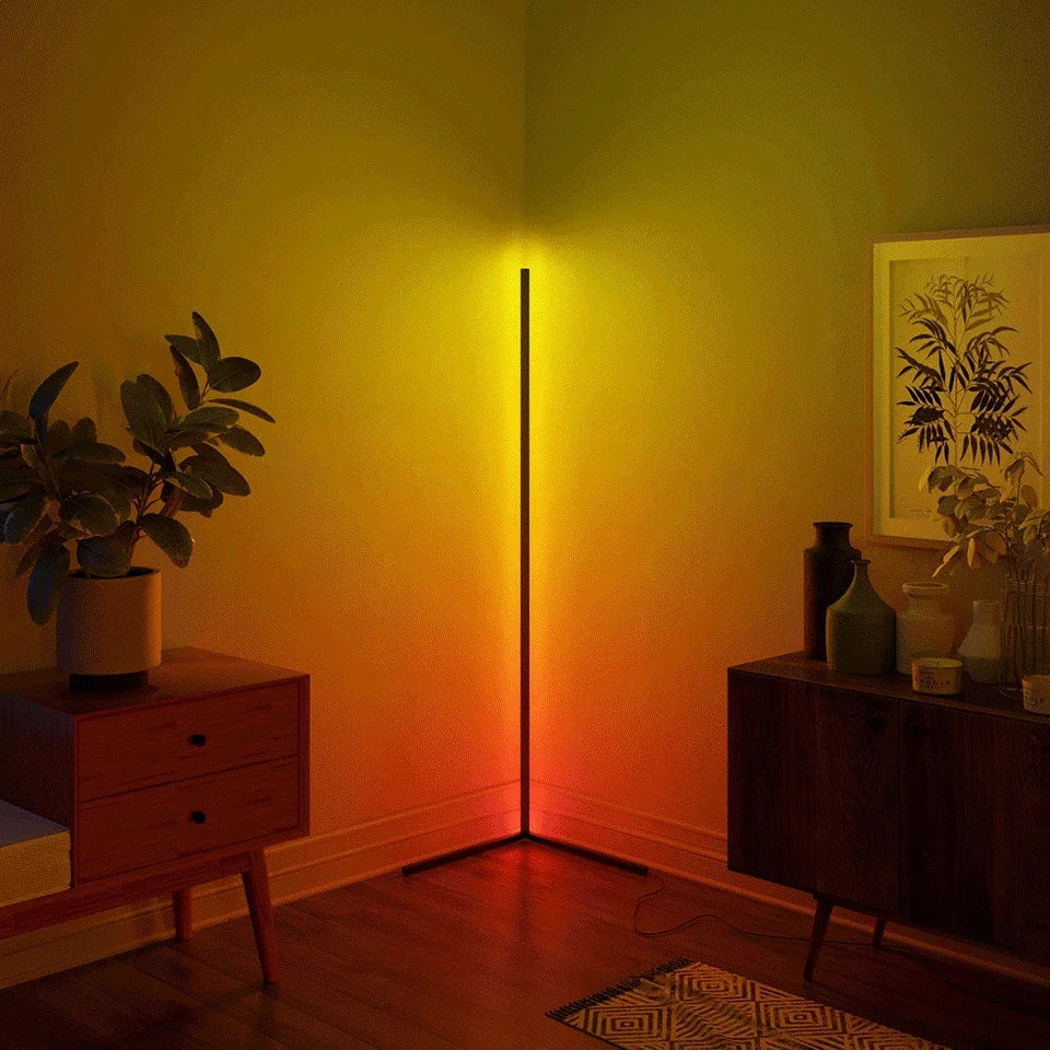 kaufsy | Smart RGB Traumfarbe Stehlampe – Musik-Synchronisations-LED-Stimmungslicht mit 16 Millionen Farben, APP & Fernsteuerung, moderne Stehleuchte
