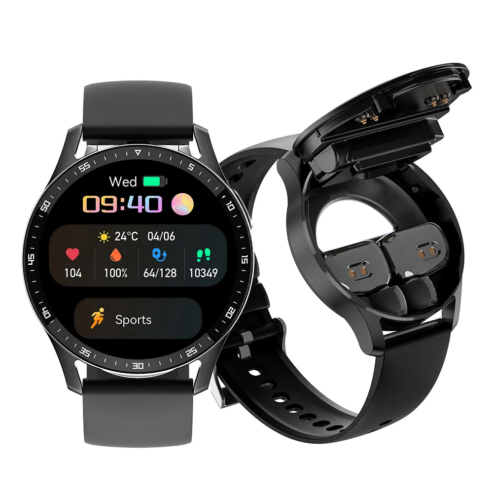 kaufsy | Zwei in Eins Smartwatch mit Bluetooth-Ohrhörern