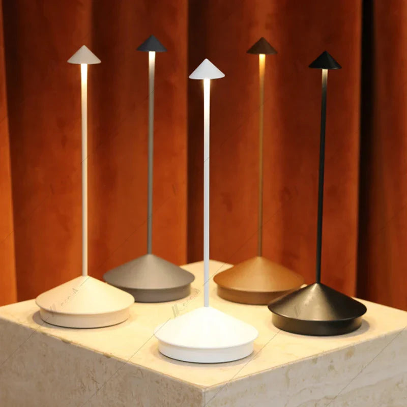 Tischlampe | LED Kabellos, wiederaufladbar, dimmbar, wasserdicht, vielseitig