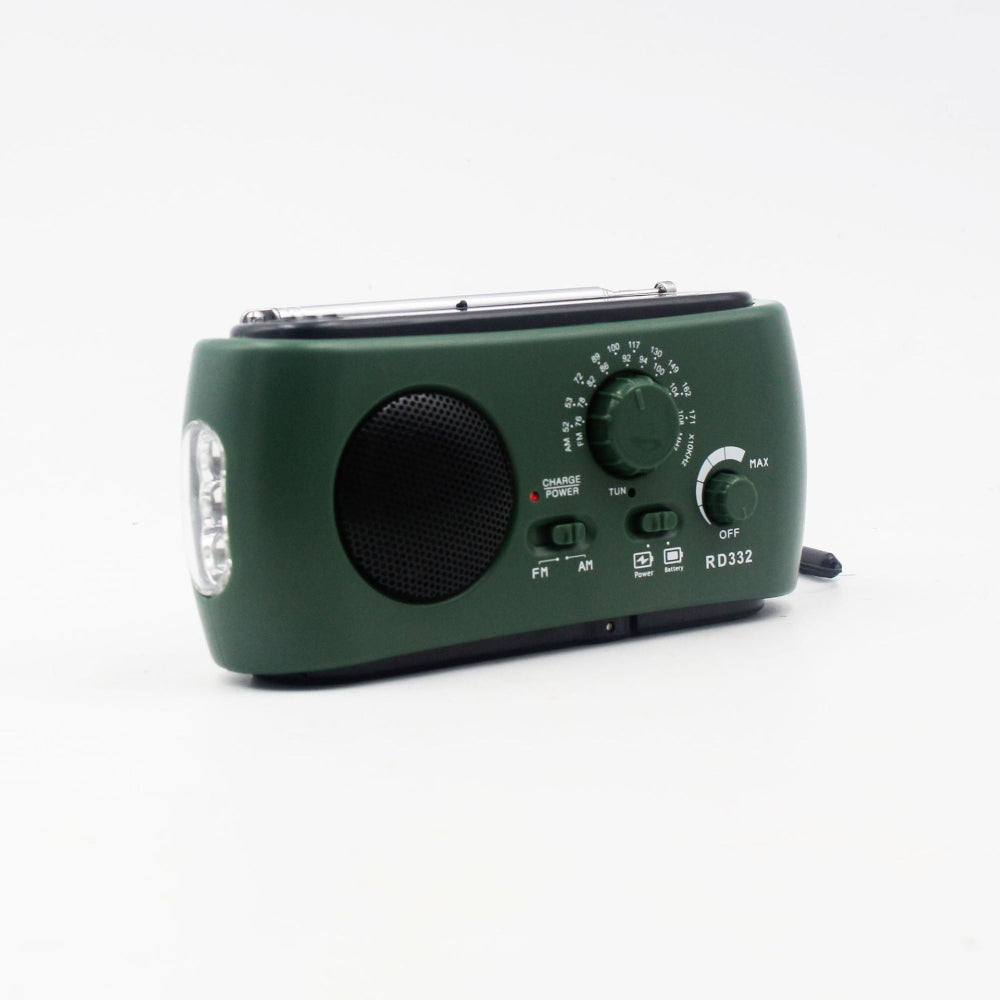 SafeTune - Notfallradio mit USB-, Solar- und Kurbelaufladung