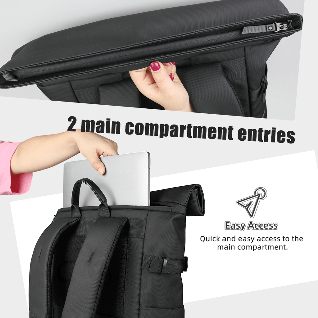 kaufsy | Erweiterbarer Outdoor-Rucksack mit großem Volumen & Laptopfach