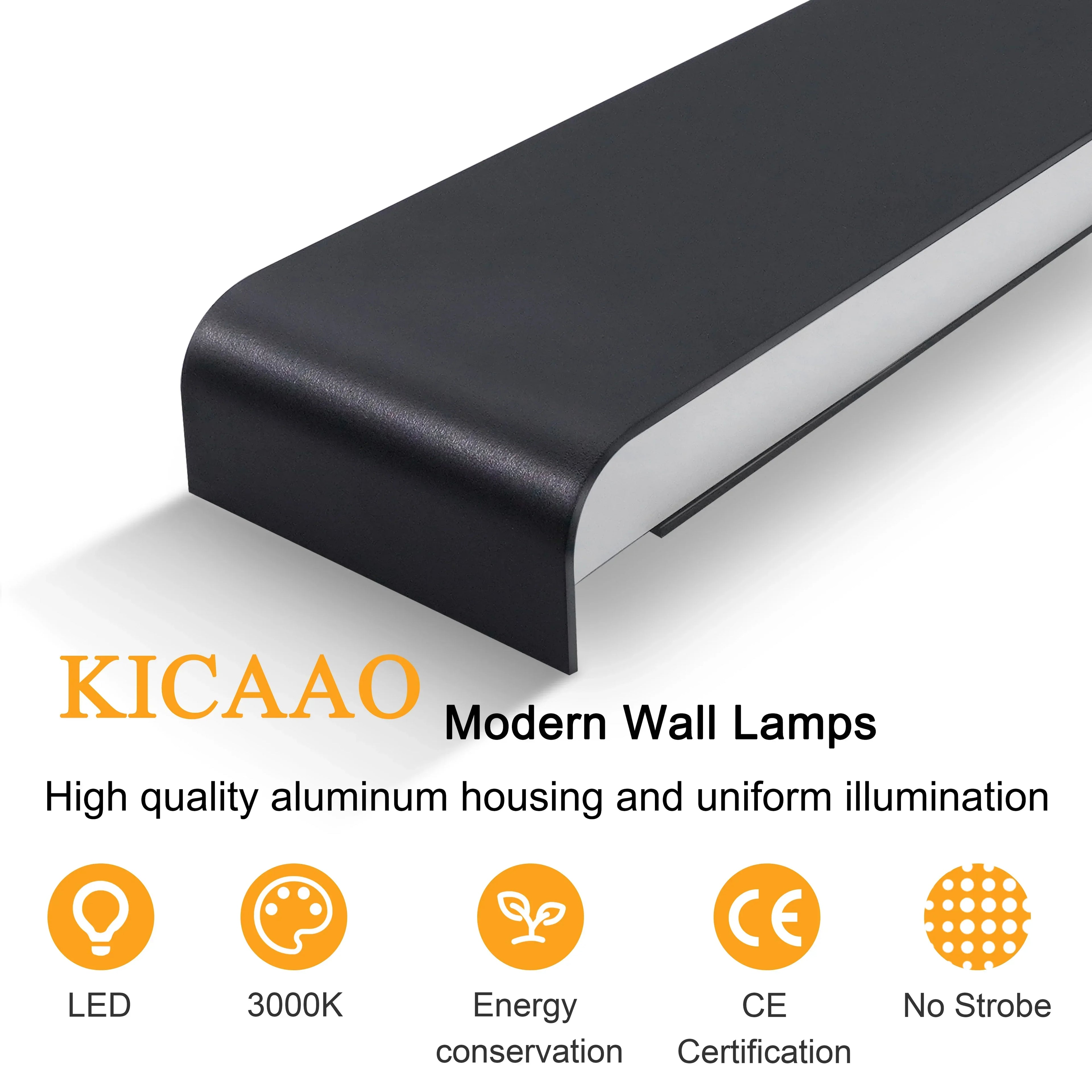kaufsy | Moderne LED-Wandleuchte – 16W dimmbare Wandlampe mit Fernbedienung, Auf- und Ablichtung für Schlafzimmer, Wohnzimmer und Flur