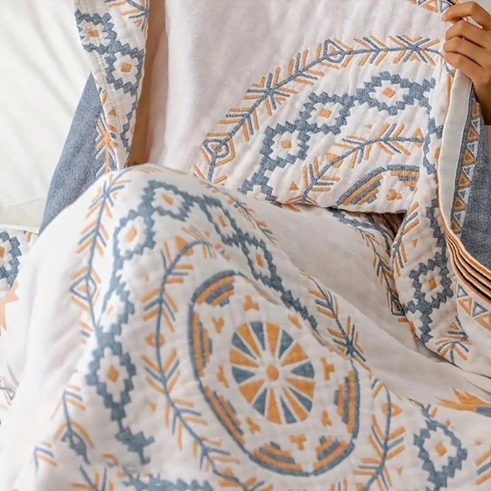 kaufsy | Baumwolldecke mit Mandala-Muster für Innen- und Außenbereich