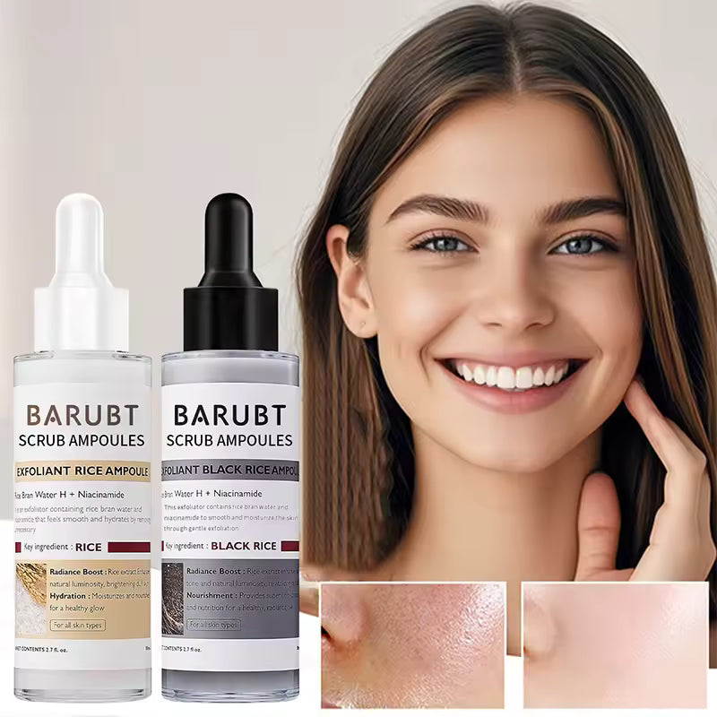 Reiswasser Peeling Ampulle, sanft, für Gesicht & Körper, empfindliche Haut