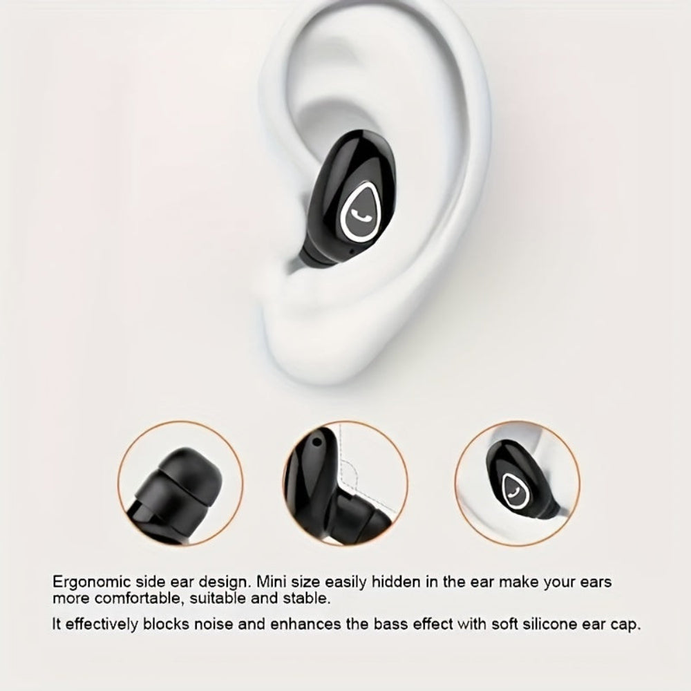 Bluetooth Ohrhörer, kabellos, Mini, unsichtbar, Single In-Ear
