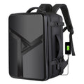 kaufsy | Großraummäßiger wasserdichter erweiterbarer Hartschalen-Rucksack mit USB-Ladeanschluss (161 Schwarz)