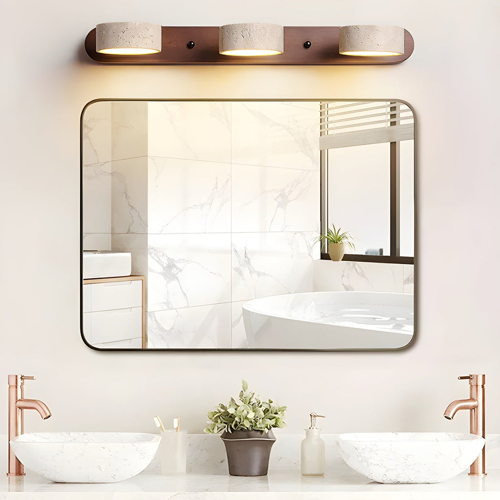 Travero Duo Wandleuchte – Modern, Doppelarm, Travertin-Optik