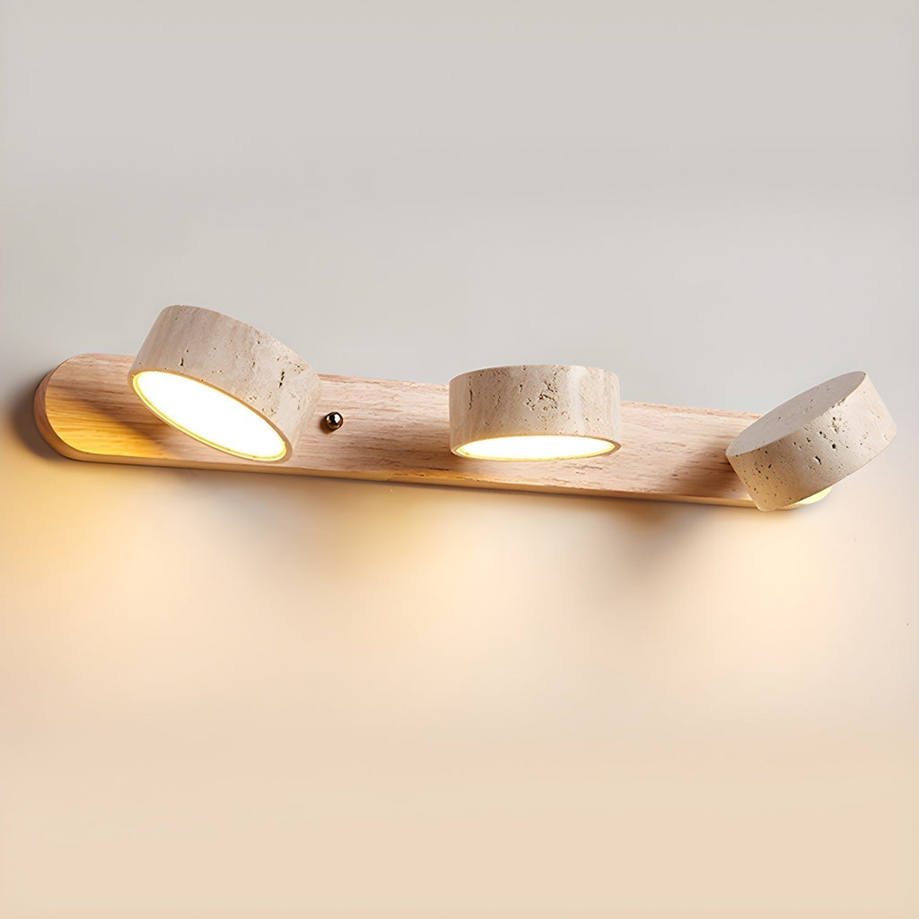 Travero Duo Wandleuchte – Modern, Doppelarm, Travertin-Optik