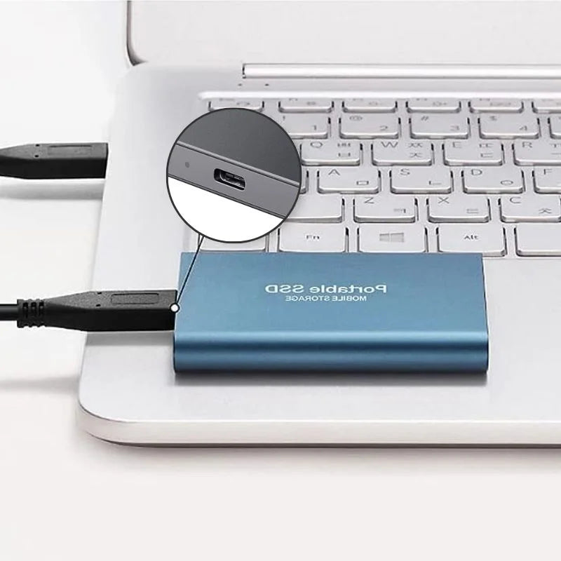 Externe SSD Festplatte – Aluminium-Gehäuse, Tragbarer Speicher