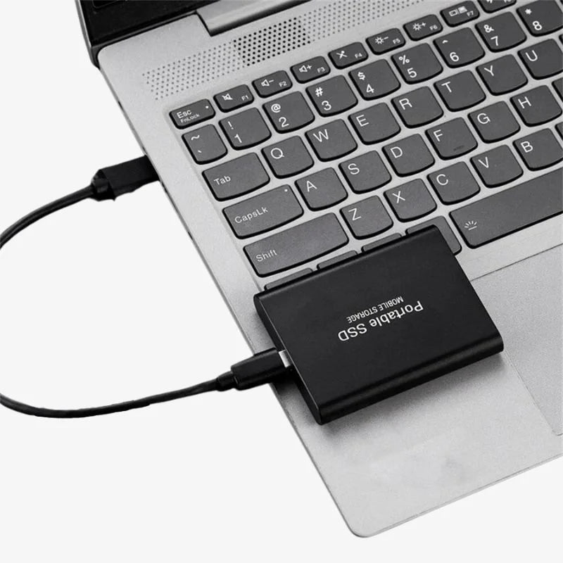 Externe SSD Aluminium, tragbarer Speicher, High-Speed Datenübertragung