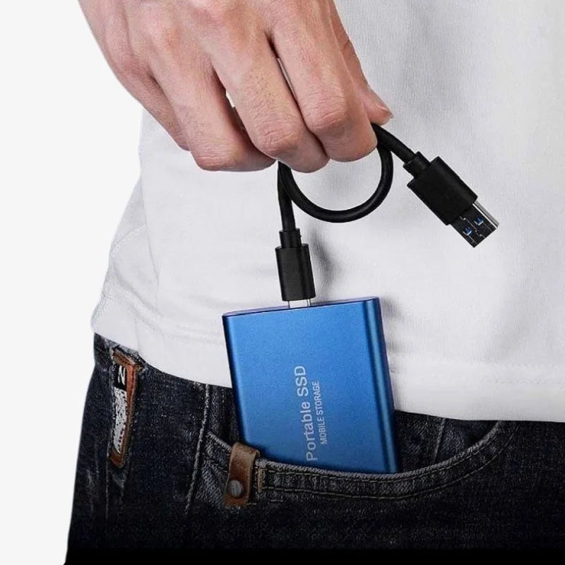Externe SSD Festplatte – Aluminium-Gehäuse, Tragbarer Speicher