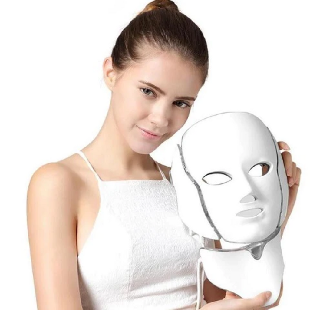 kaufsy | 7 Farben LED Photon Lichttherapie Maske - Gesichts- und Halsbehandlung