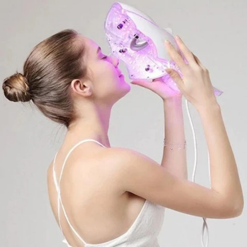 kaufsy | 7 Farben LED Photon Lichttherapie Maske - Gesichts- und Halsbehandlung