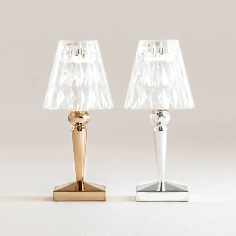 LumiVera – Kristall Tischlampe dekorativ modern warmweiß Licht E27