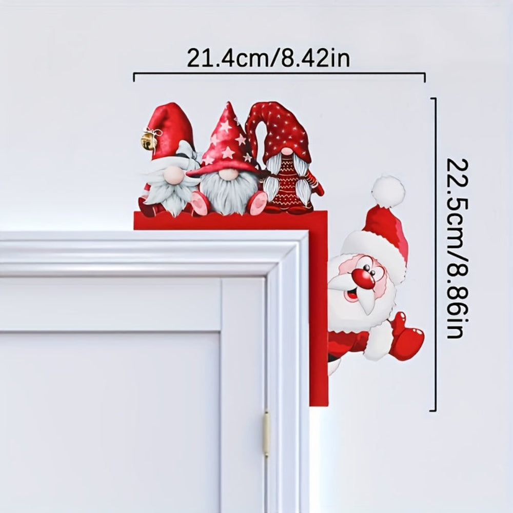 Wanddeko Weihnachten, Santa Rentier Türrahmen Dekoration