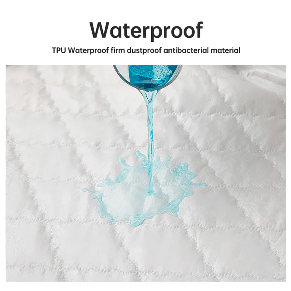 DreamGuard – Wasserdichte Matratzenauflage Grau/Weiß für Einzel & Doppelbetten
