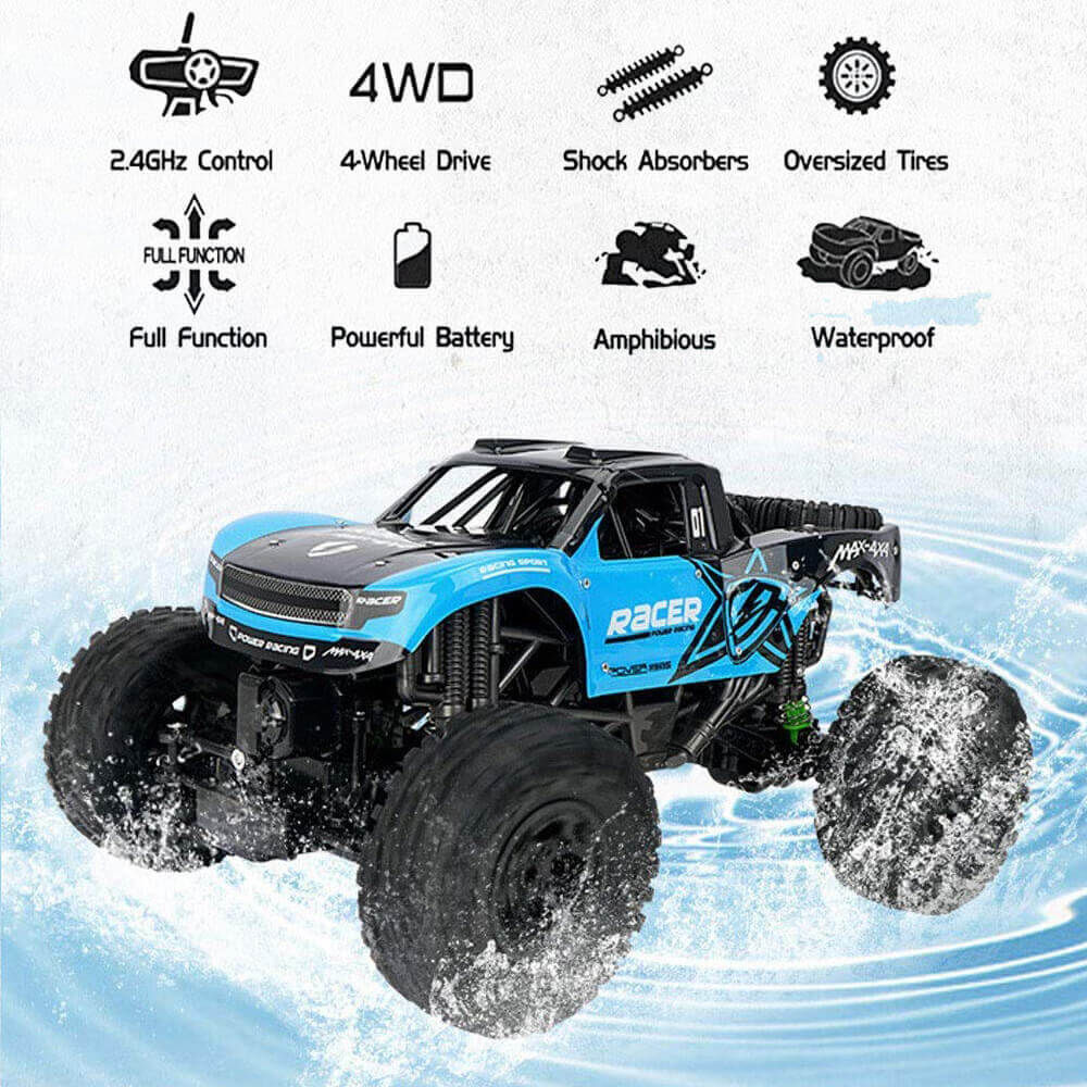 RC Offroad Auto, wasserdicht, ferngesteuert, robustes Spielzeug