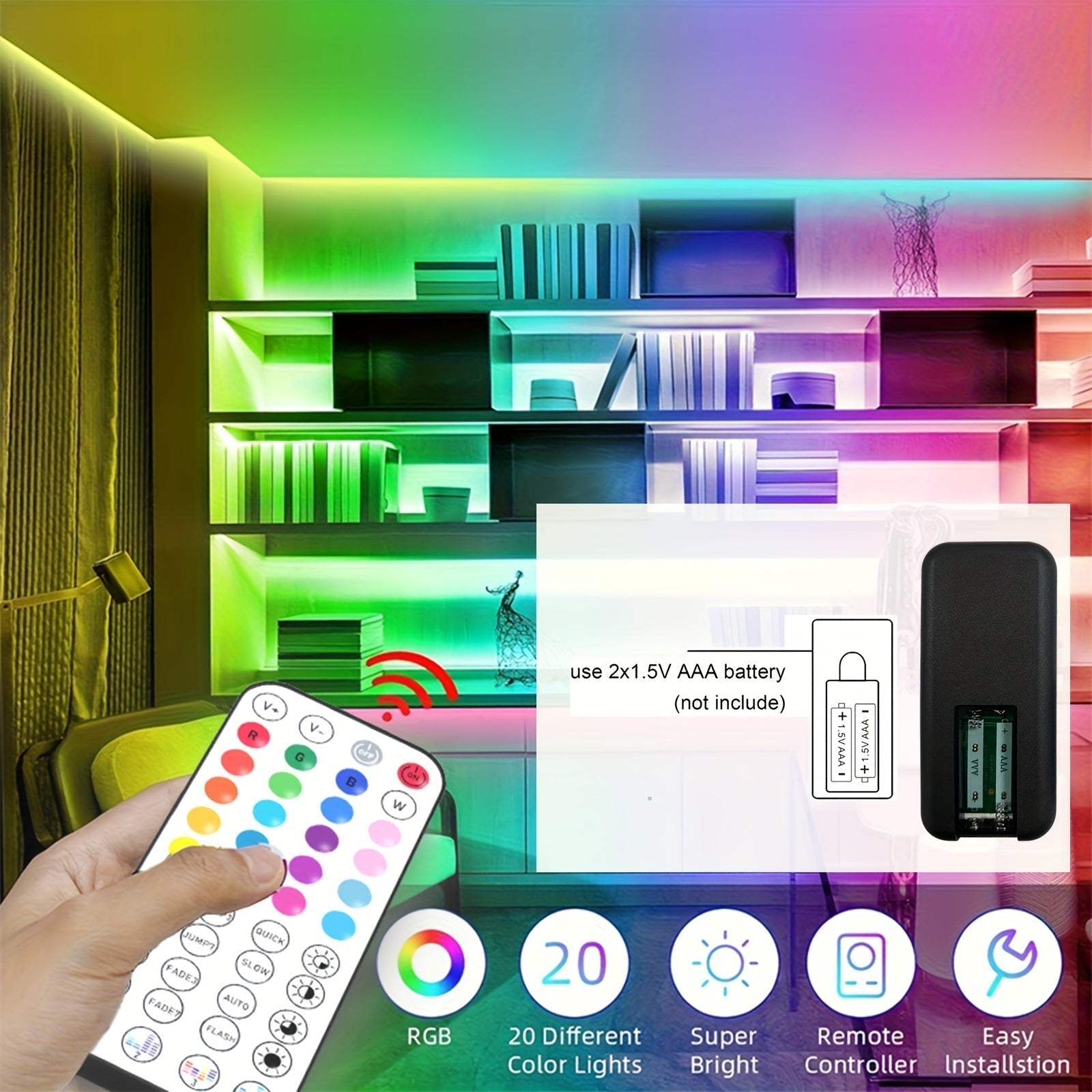 LED Strip Lights, Farbwechsel, Musik-Synchronisation