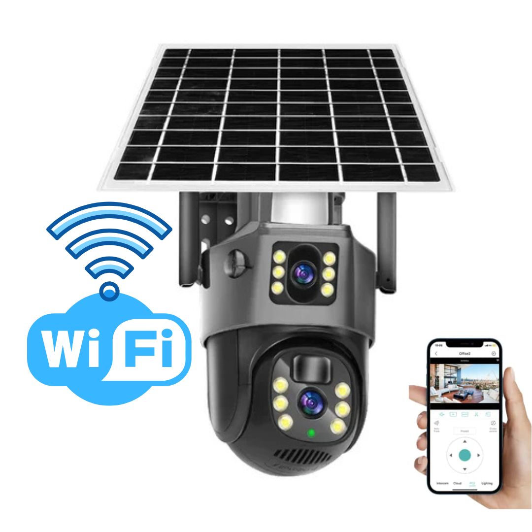 Kabellose 4K Überwachungskamera mit Solarpanel & App – DualGuard Sicherheitskamera für Zuhause & Garten