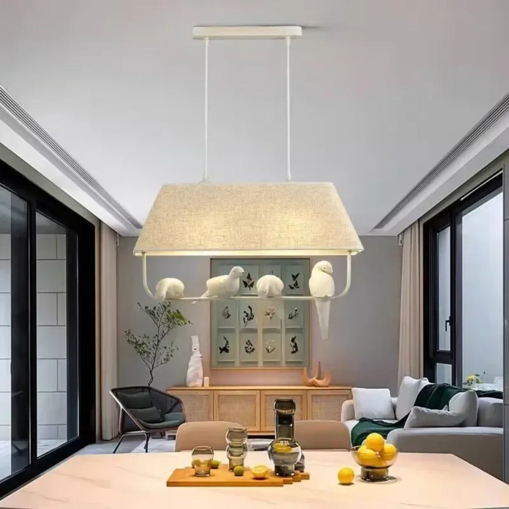 NestCeiling Lampe, skandinavischer Rattan Pendelleuchte, Wohnzimmer
