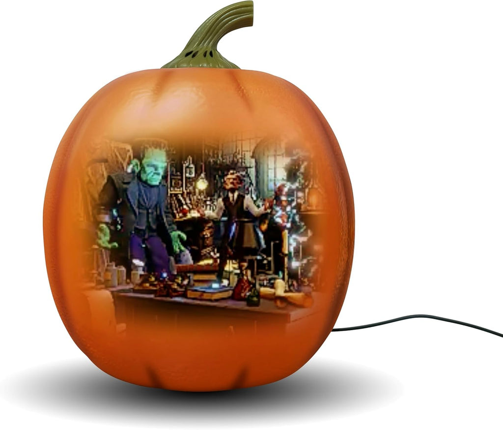 Animierter Singender Halloween Kürbis, Bewegungssensor, Projektionsgesicht