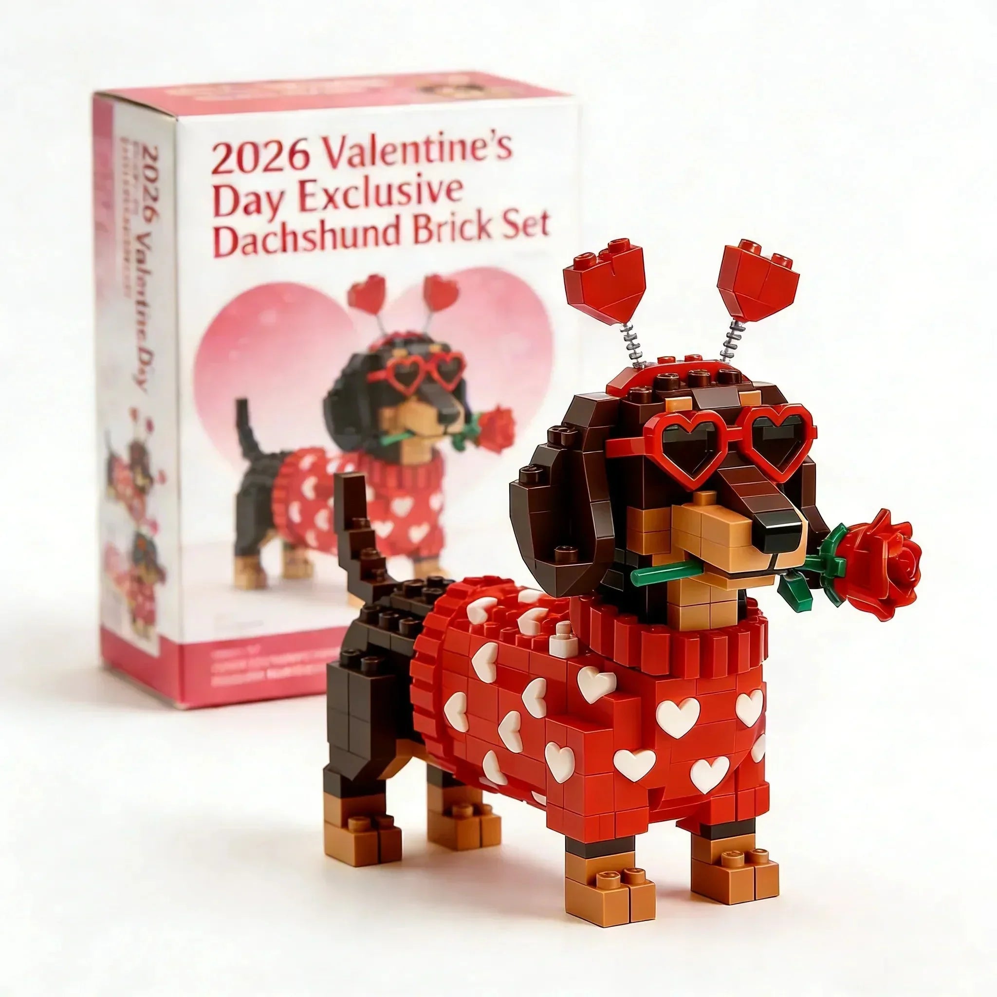 Exklusives Dackel-Bausteinset zum Valentinstag 2026 – Herz-Design Konstruktionsset