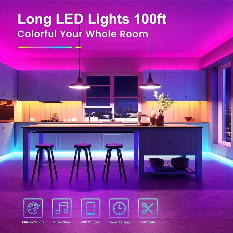 LED Strip Lights, Farbwechsel, Musik-Synchronisation