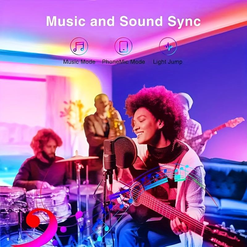 LED Strip Lights, Farbwechsel, Musik-Synchronisation