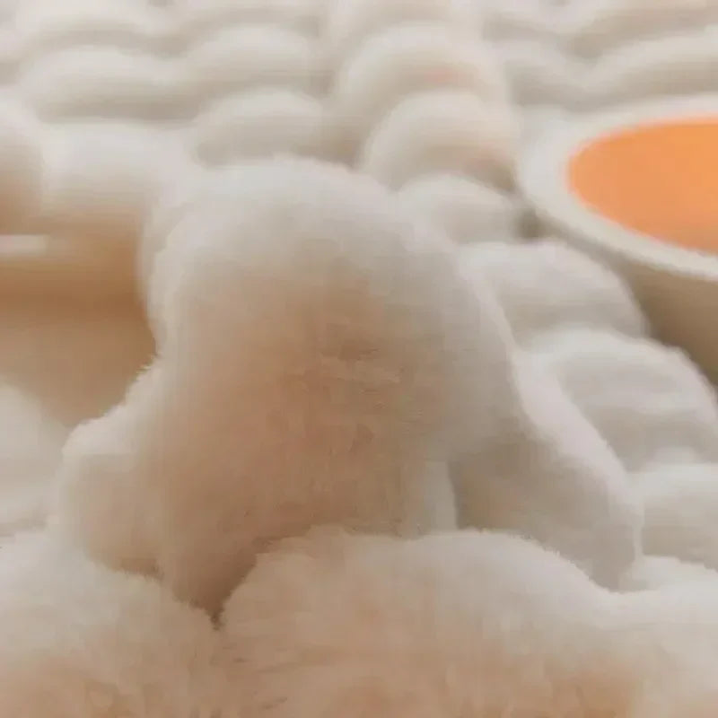 VeluLuxe – Tragbare Winter Kuscheldecke Kunstfell – Weich & stilvoll für Sofa & Reisen
