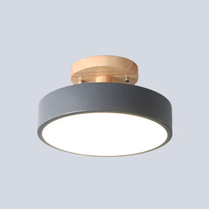 LumoNord – Skandinavische LED-Deckenleuchte Holz & Metall 39W