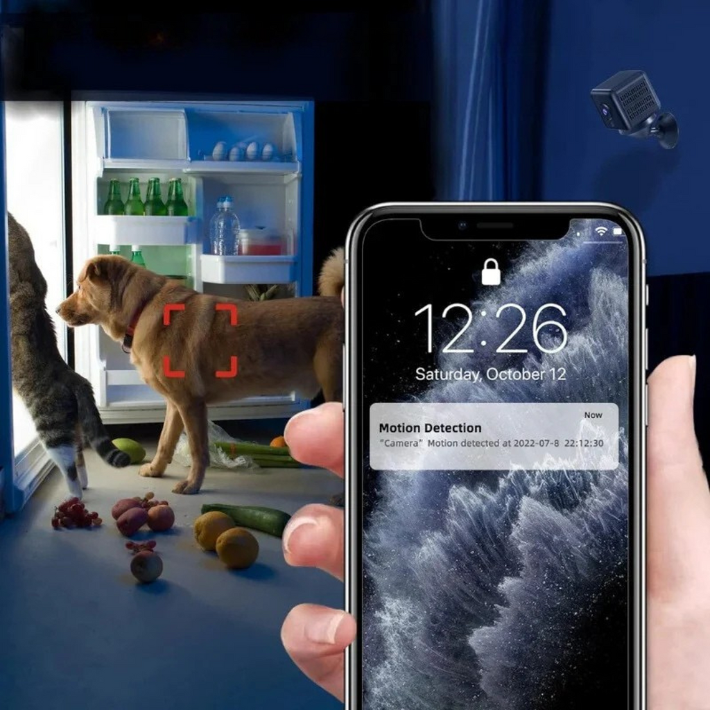 Mini Sicherheitskamera | Wifi | Drahtlos | Wiederaufladbar | 1080 HD – Crystalli