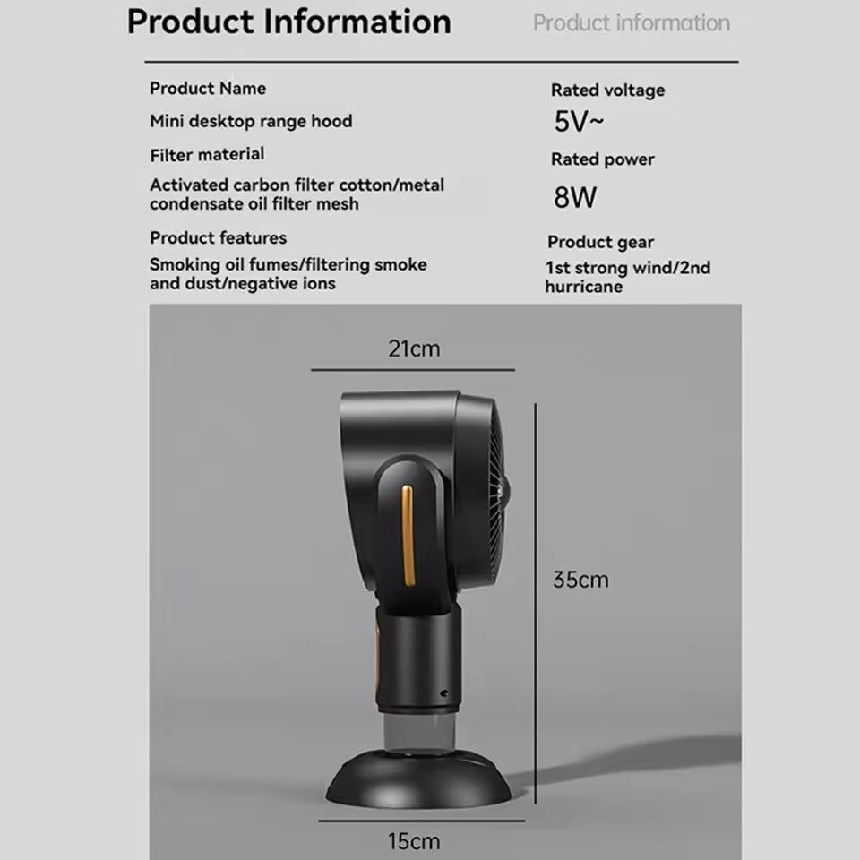 SmokeClear – Rauch Dispenser & Geruchsabsorber – Kompakt & leise für Zuhause & Büro