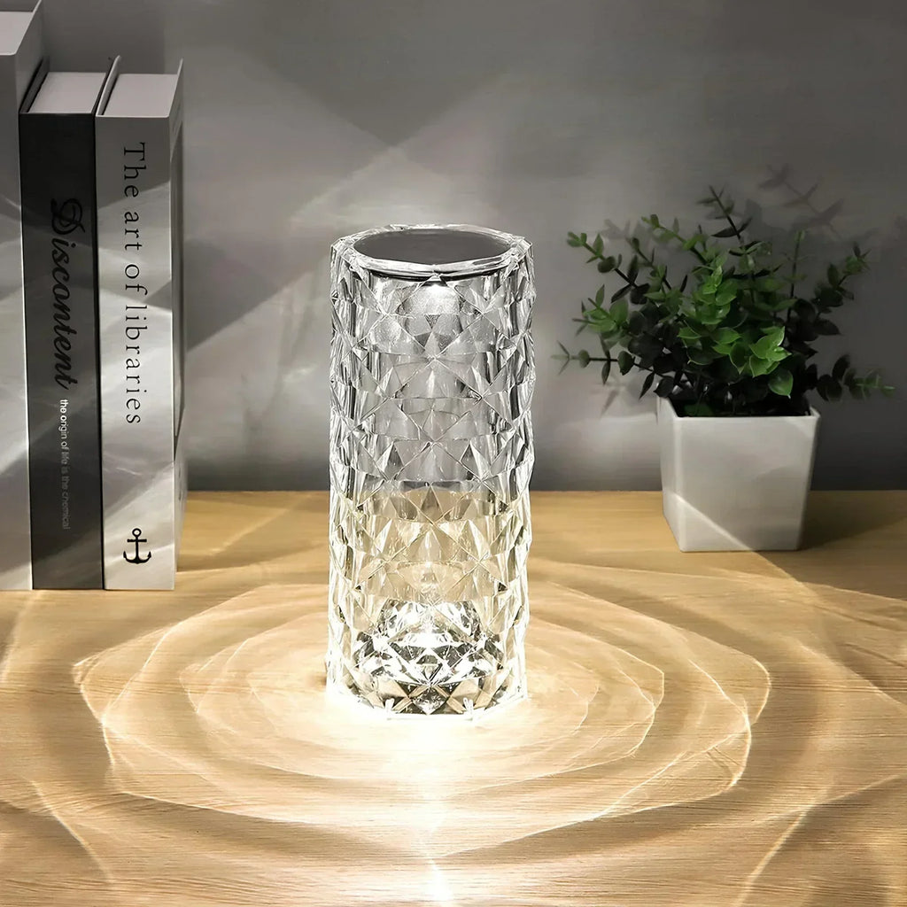 LumiCrystal – Kristall Tischlampe Touch & 16 Farben mit Fernbedienung