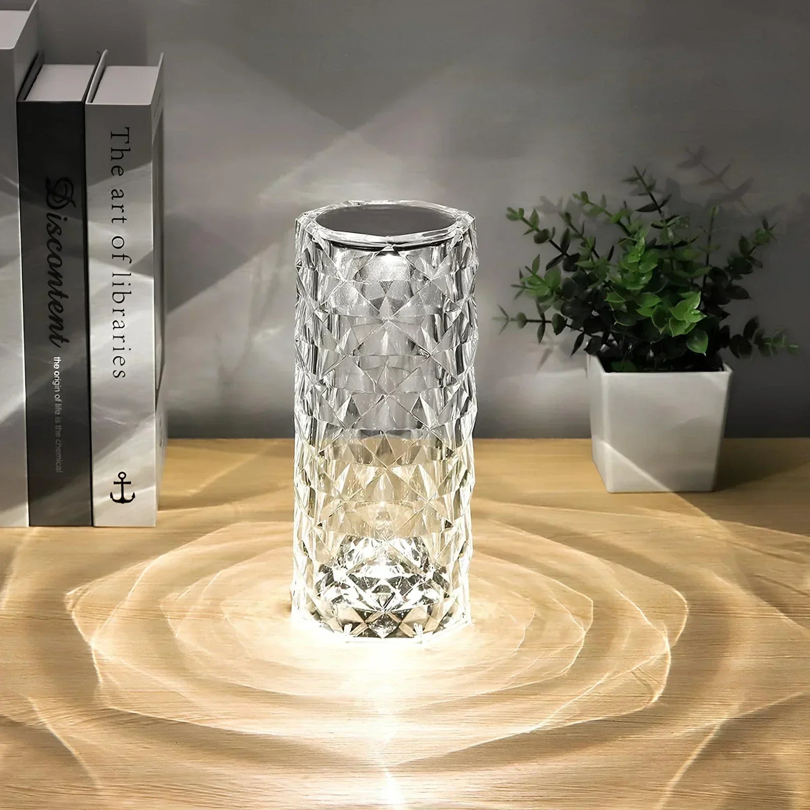 LumiCrystal – Kristall Tischlampe Touch & 16 Farben mit Fernbedienung
