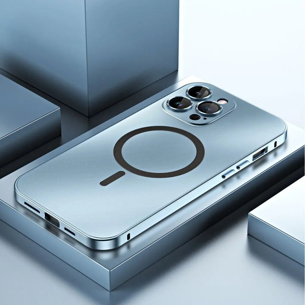 Magnetische Metallhülle, schlanker Schutz für iPhone