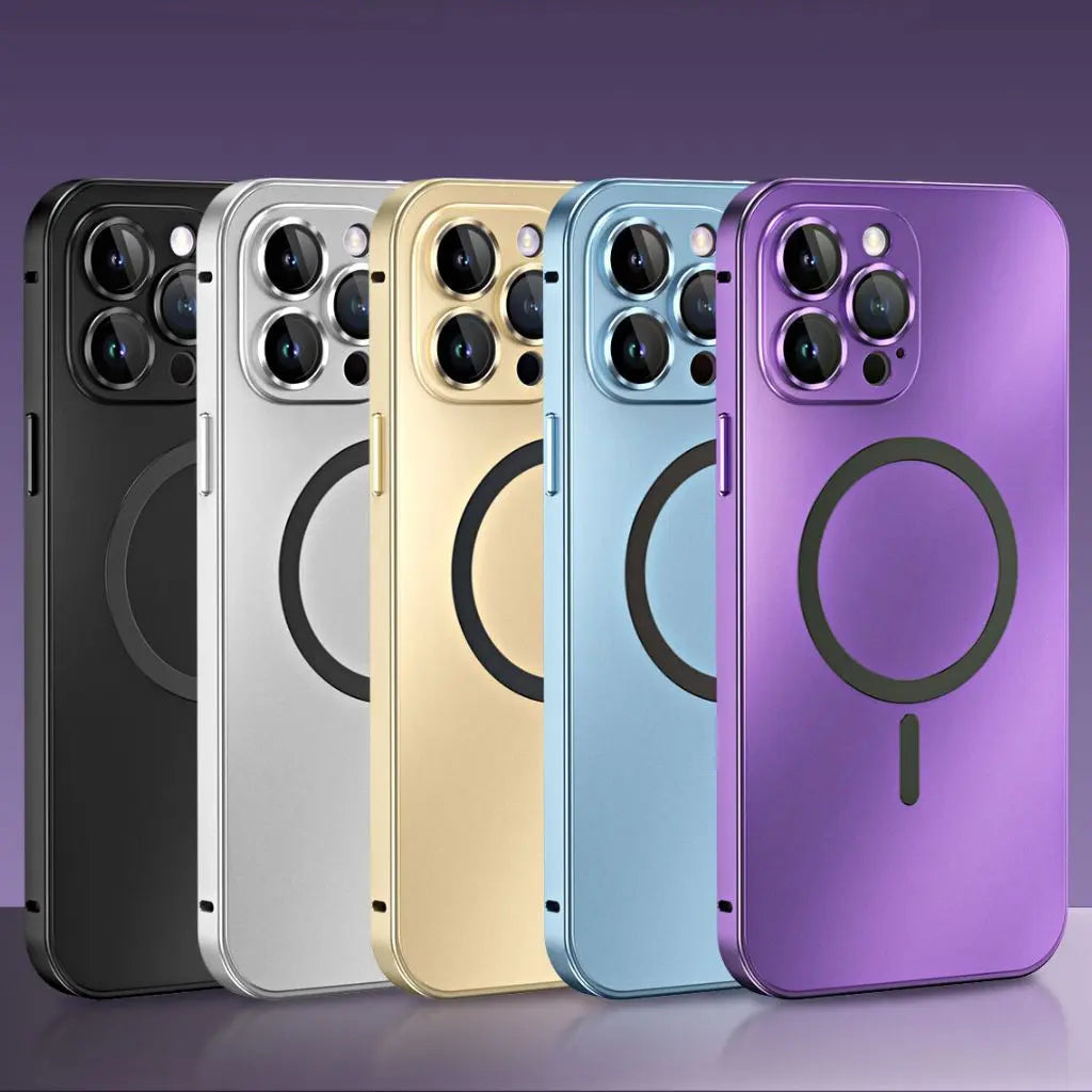 Magnetische Metallhülle, schlanker Schutz für iPhone