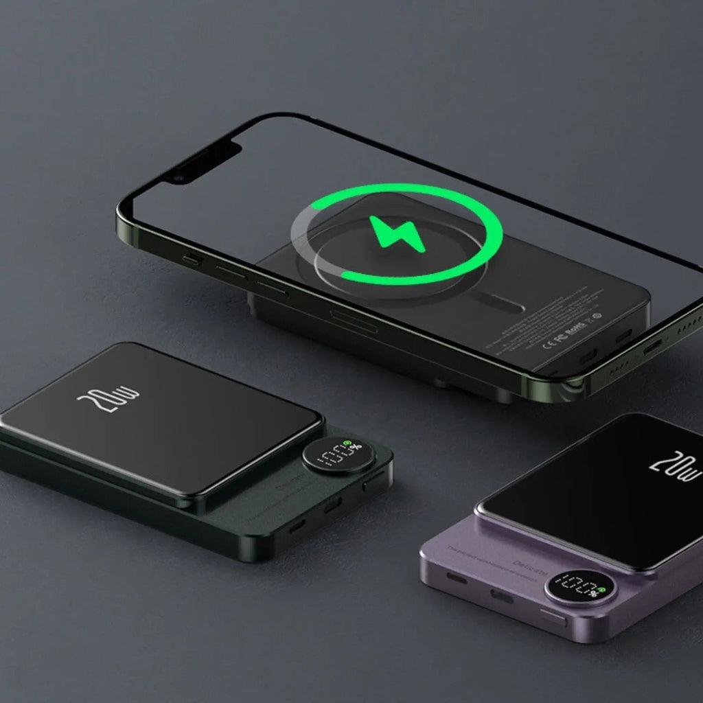 Powerbank Slim, kabelloses Magnet-Ladegerät, tragbar
