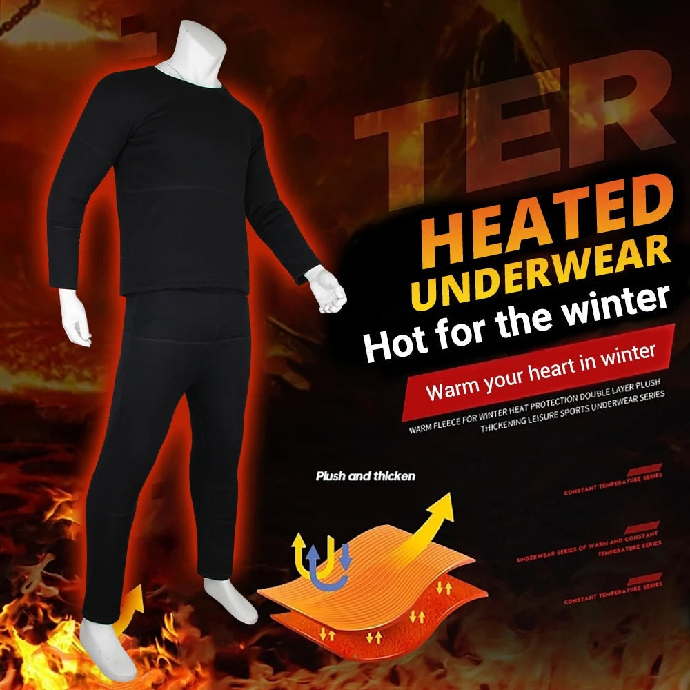 kaufsy | Thermo-unterwäsche mit Heizung – Beste wiederaufladbare Heizkleidung UK für Männer & Frauen, Winter Basisschicht Komfort