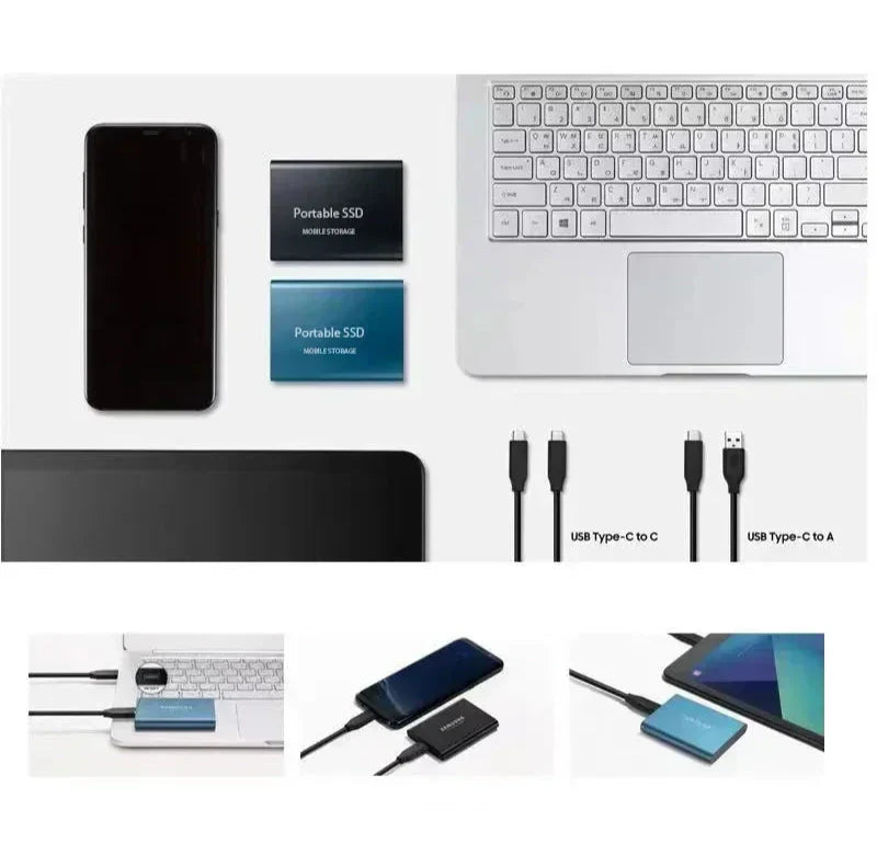 Tragbare externe SSD, USB-C, High-Speed Solid State Drive
