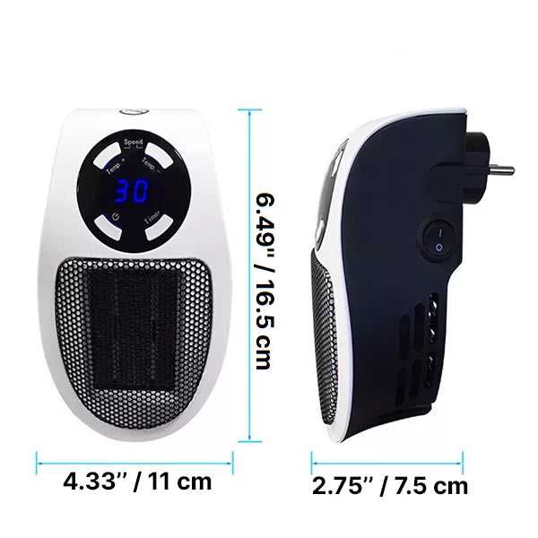 Elektrischer Ventilator-Heizer mit Fernbedienung, energieeffizient & kompakt