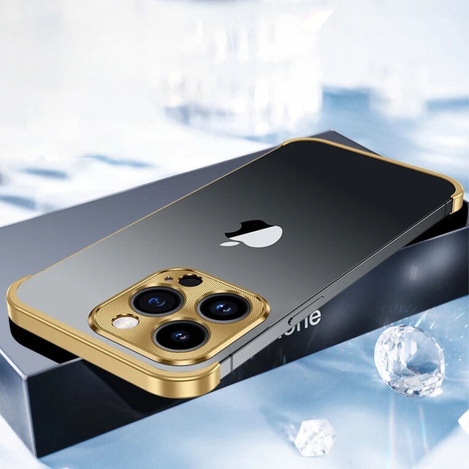 Smartphone Hülle, schlank, minimalistischer Metall-Schutz