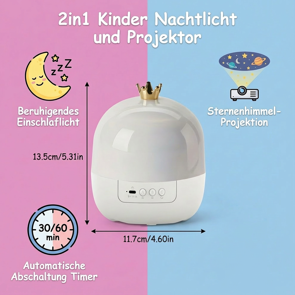 2in1 Kinder Nachtlicht und Projektor